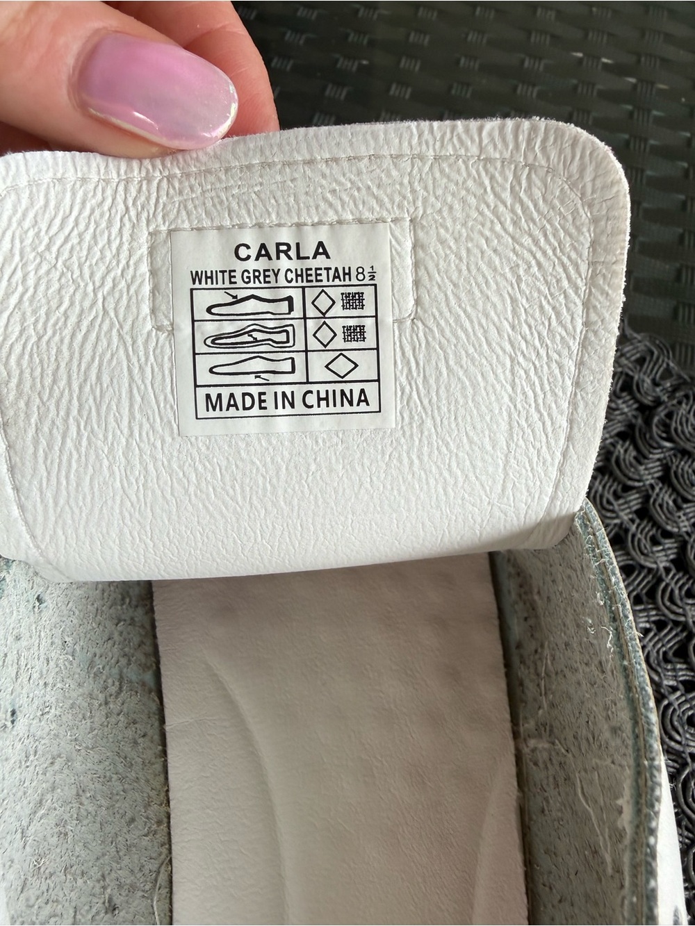 Vintage Havana Women's White Grey Cheetah SZ 8.5 - Picture 9 of 10